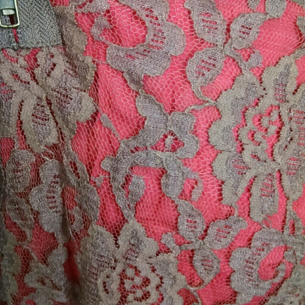 Flying Tomato Lace Flower Llined Dress Size Medium - Picture 8 of 10